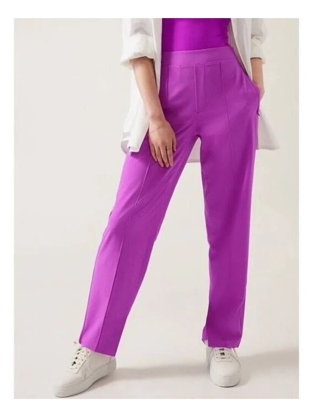 Athleta Purple Vienna Straight Leg Pants